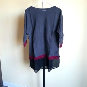 Liz Claiborne Womens Round Neck Half Sleeve Sweater - Small